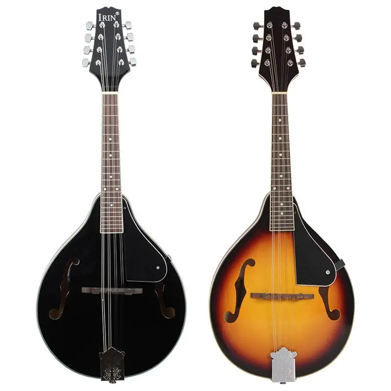IRIN Sunburst 8-String Basswood Mandolin Musical Instrument with Rosewood Steel String Mandolin Stringed Instrument Adjustable B Top Merken Winkel